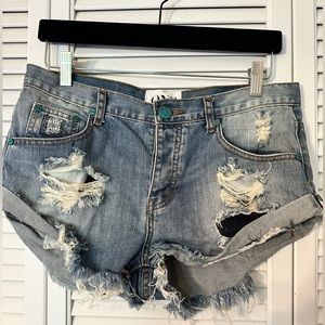 One Teaspoon Bandit Denim Shorts